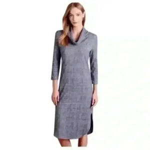 Cowl neck Anthropologie Saturday Sunday sweater Dress OB416944 navy Marin